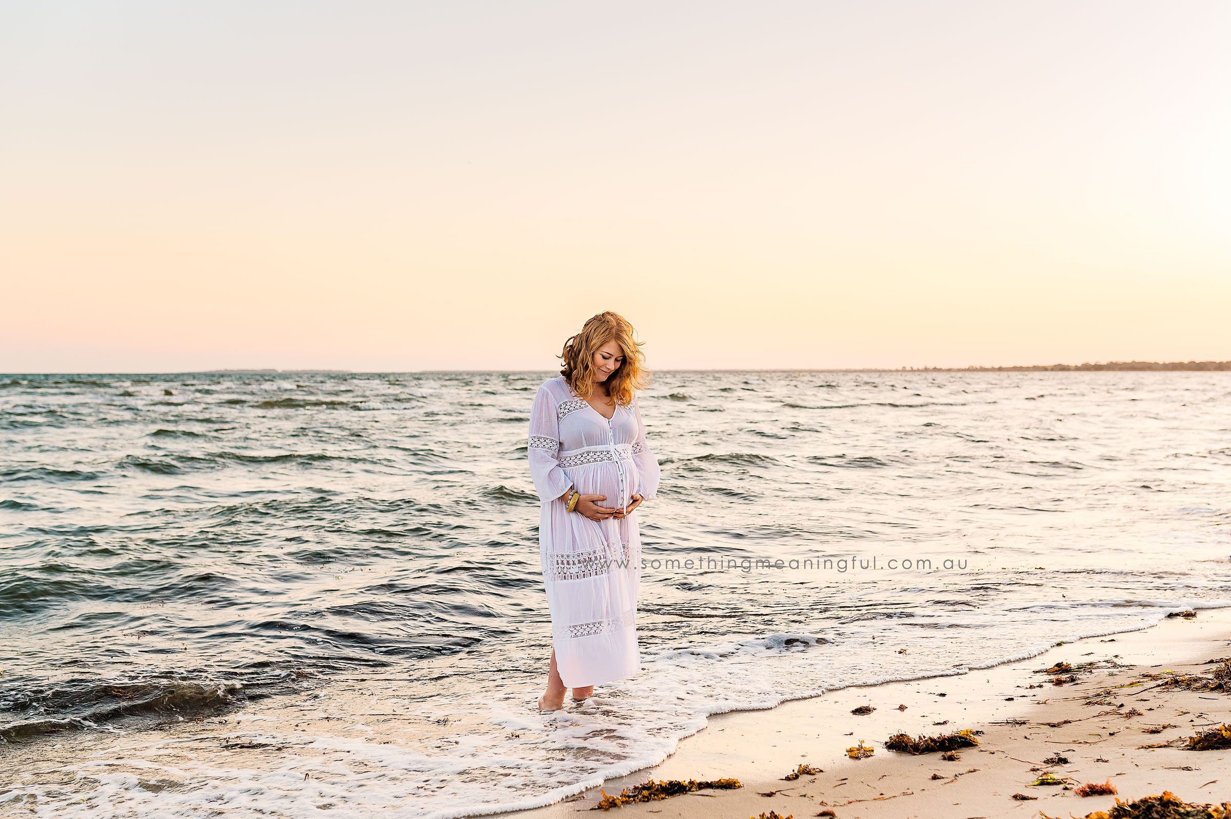 Serene outdoor Maternity Photography Melbourne West capturing the beauty of pregnancy at one of our favourite Melbourne West locations with Something Meaningful.